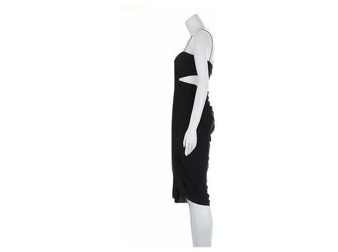 Alexander Wang Kleid mit Lederbesatz ausschneiden Schwarz - Ansicht 2