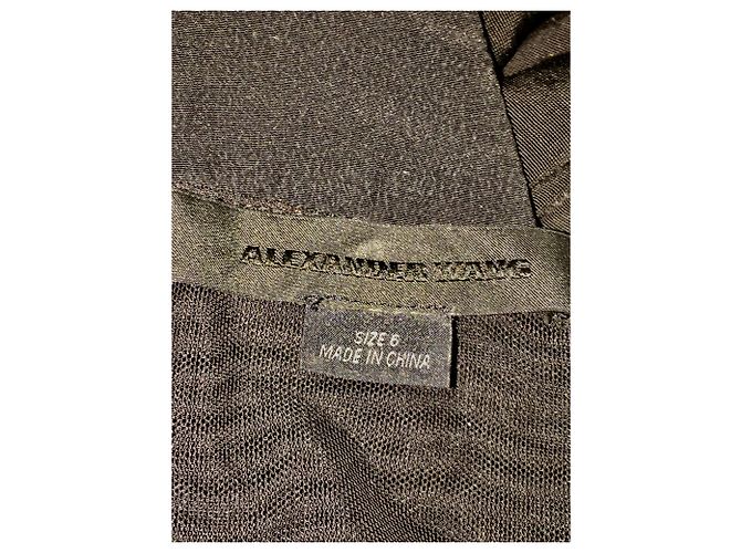 Alexander Wang Kleid mit Lederbesatz ausschneiden Schwarz - Ansicht 7