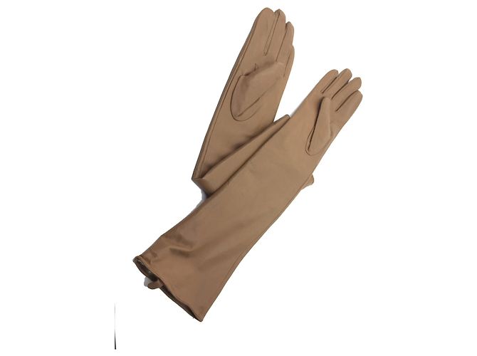 Elisabetta Franchi Kamelleder lange Handschuhe - Ansicht 2