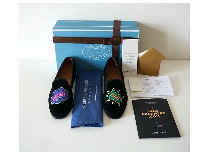 Stubbs & Wootton ballerine Nero - vista 2