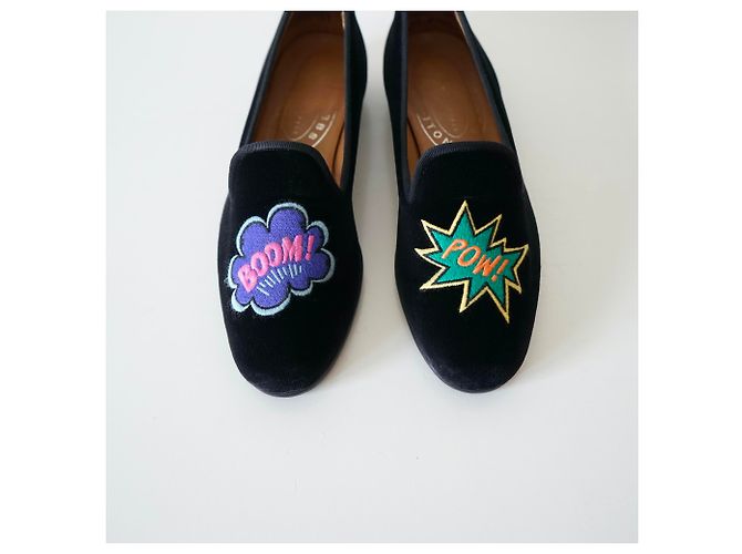 Stubbs & Wootton ballerine Nero - vista 3