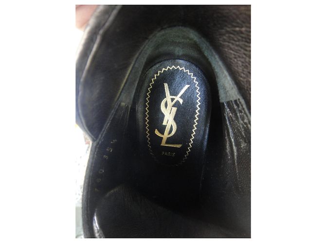 Botas Yves Saint Laurent Rive Gauche p 35 1/2 Negro - vista 2