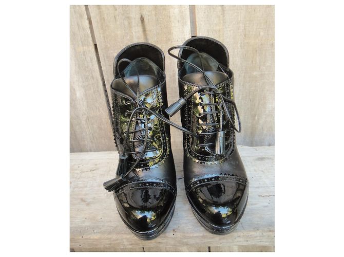 Botas Yves Saint Laurent Rive Gauche p 35 1/2 Negro - vista 5
