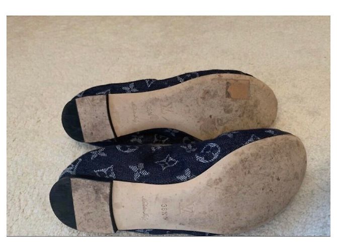 Zapatillas de ballet Louis Vuitton Azules de Algodón 38.5 - vista 4