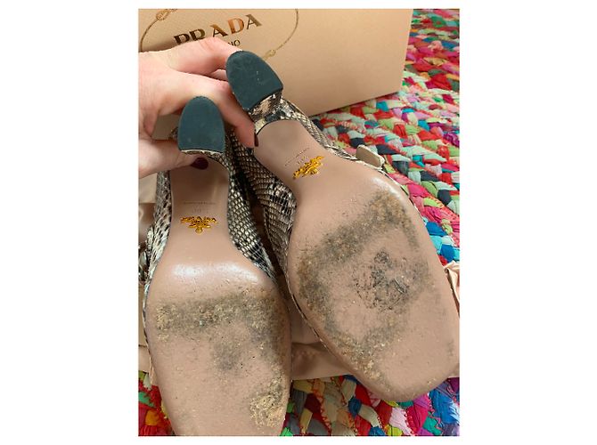 Prada Absatzschuhe Dunkelgrau Exotisches Leder 38.5 Anthrazitgrau - Ansicht 4