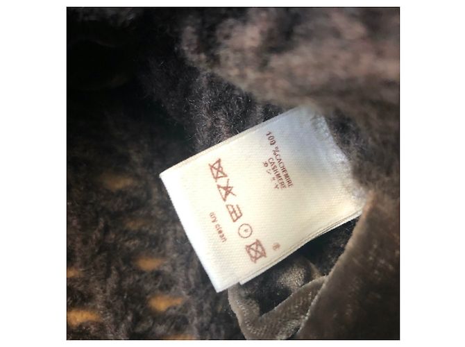 Louis Vuitton Red de pesca 100% Jersey de cachemir con cinta de terciopelo Gris pardo - vista 5