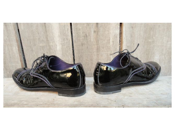 richelieu vernis Yves Saint Laurent Rive Gauche p 38 Noir - vue 7