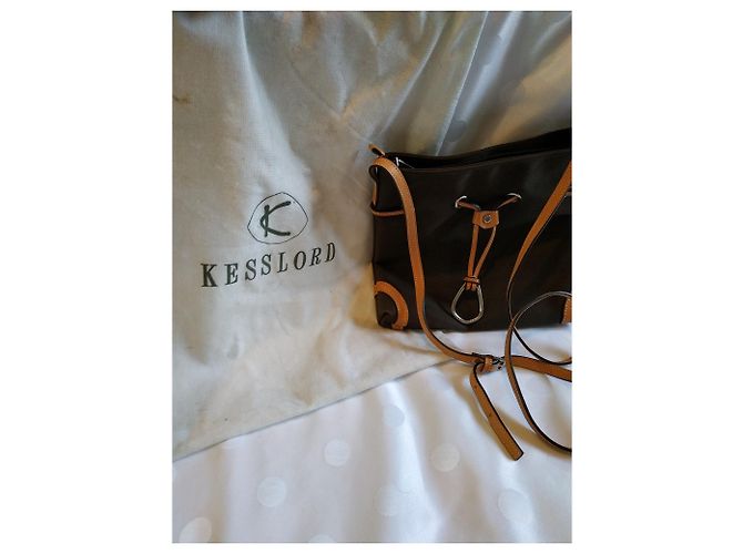 Autre Marque Borsa Kesslord Marrone in Pelle e Tela - vista 2