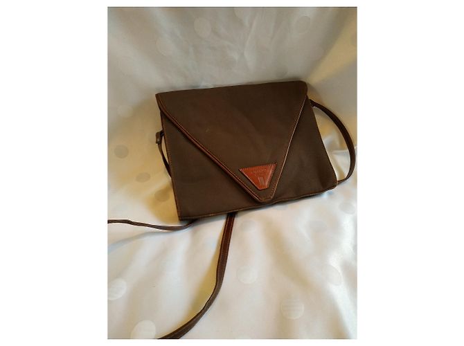 Autre Marque Borsa Lorenzo in pelle e tessuto marrone - vista 2