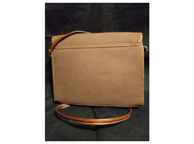 Autre Marque Borsa Lorenzo in pelle e tessuto marrone - vista 5