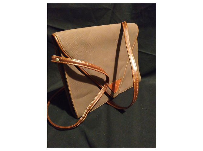 Autre Marque Borsa Lorenzo in pelle e tessuto marrone - vista 6