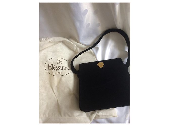 Autre Marque Paris Elegance Handtasche aus Samt Schwarz - Ansicht 2