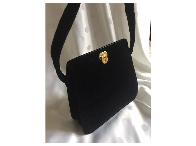Autre Marque Paris Elegance Handtasche aus Samt Schwarz - Ansicht 4