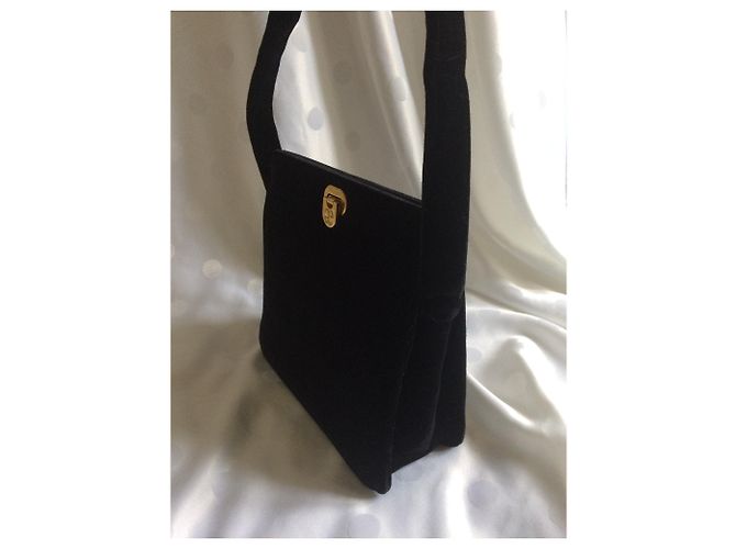 Autre Marque Paris Elegance Handtasche aus Samt Schwarz - Ansicht 5