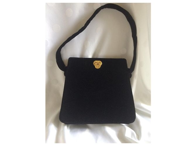 Autre Marque Paris Elegance Handtasche aus Samt Schwarz - Ansicht 9