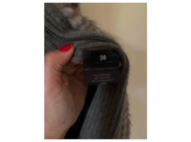 Autre Marque Wunderschöne Kaschmirjacke und praktischer Nerz Taupe - Ansicht 7