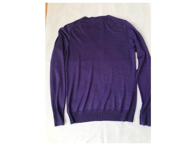 Cruciani Leichter Pullover aus Kaschmir und Seide Lila - Ansicht 2