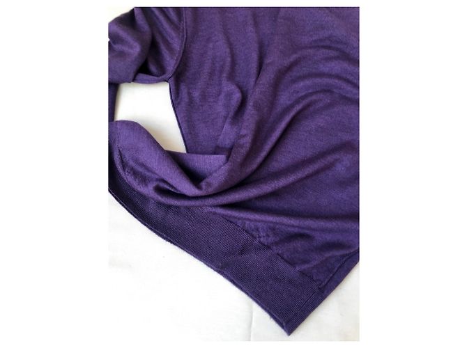 Cruciani Leichter Pullover aus Kaschmir und Seide Lila - Ansicht 4