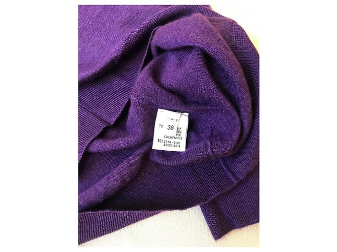 Cruciani Leichter Pullover aus Kaschmir und Seide Lila - Ansicht 5