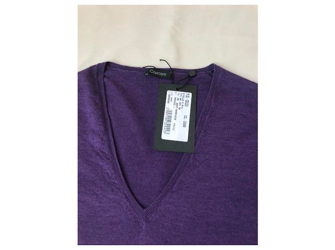 Cruciani Leichter Pullover aus Kaschmir und Seide Lila - Ansicht 7