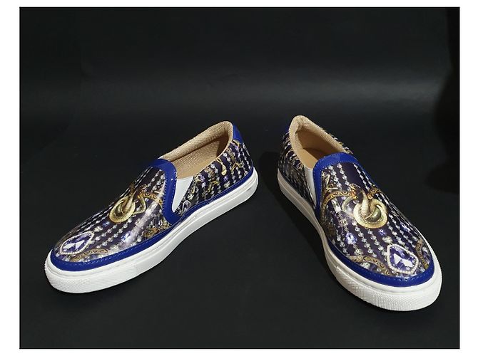 Sneakers Just Cavalli Blu Pelle Multicolore - vista 2