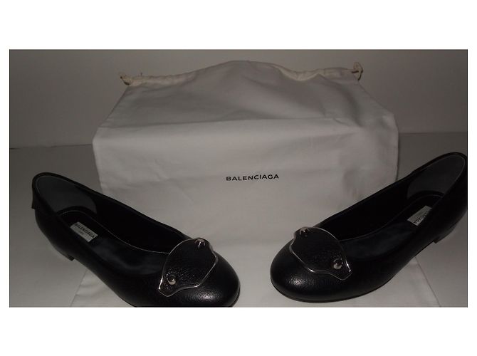 Balenciaga Bailarinas Negras de Cabra Granulada 41 Negro - vista 6