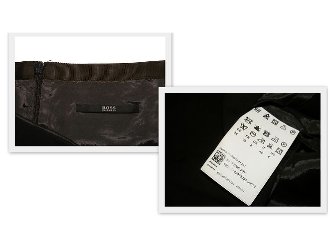 Falda gris de lana Hugo Boss Black Label - vista 4
