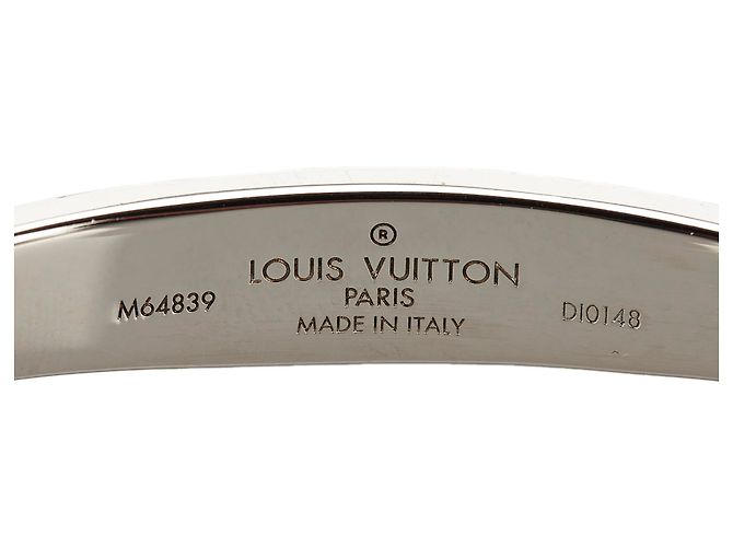 Louis Vuitton Silver Monogram Jonc Bangle Plata - vista 4