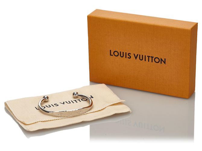 Louis Vuitton Silver Monogram Jonc Bangle Plata - vista 6