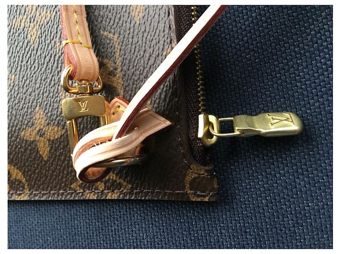 Neverfull Louis Vuitton bolsillos Castaño - vista 2