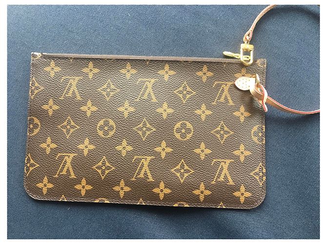 Neverfull Louis Vuitton bolsillos Castaño - vista 3