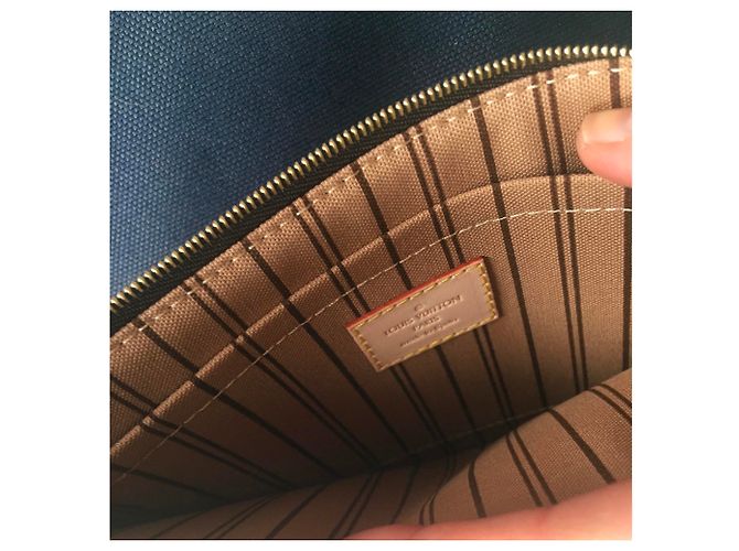 Neverfull Louis Vuitton bolsillos Castaño - vista 5
