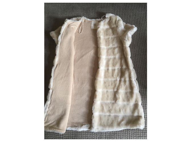 Chaleco de piel sintética Zara beige - vista 2
