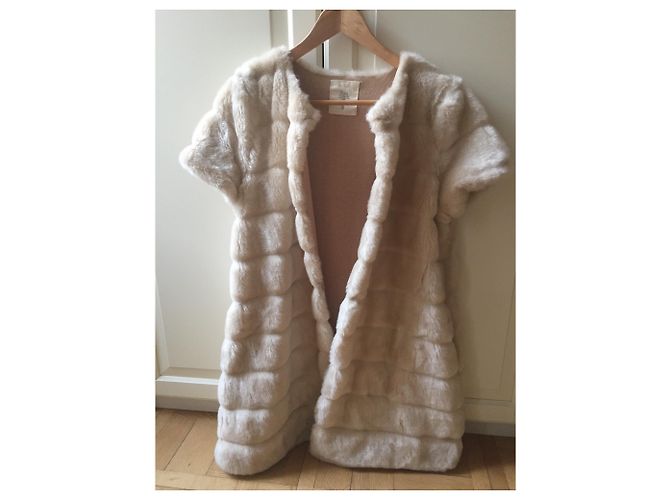 Chaleco de piel sintética Zara beige - vista 6