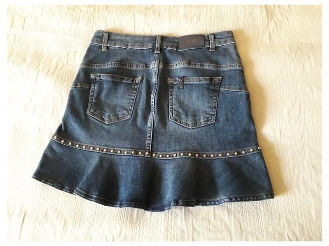 Liu.Jo Minigonna Lui Jo in denim blu con borchie - vista 2