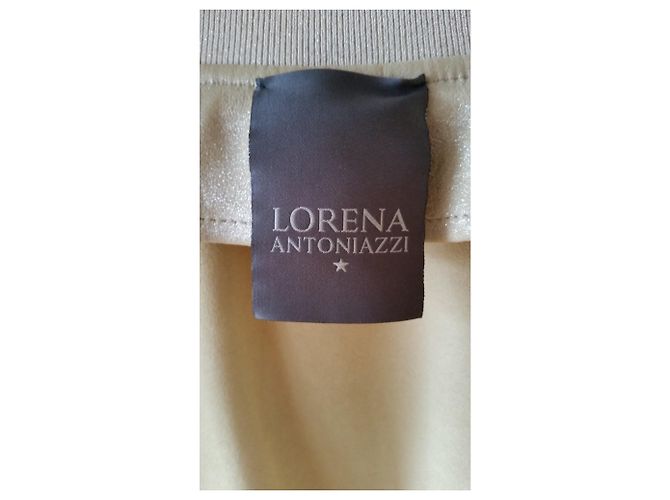 CHAQUETA BOMBER DE PIEL LORENA ANTONIAZZI Crema - vista 2