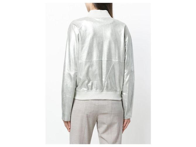 CHAQUETA BOMBER DE PIEL LORENA ANTONIAZZI Crema - vista 6