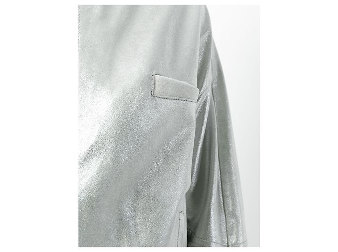 CHAQUETA BOMBER DE PIEL LORENA ANTONIAZZI Crema - vista 7