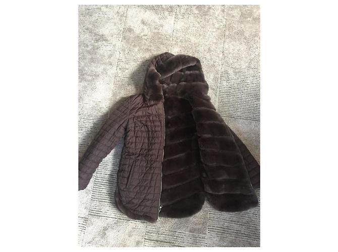 Autre Marque The RUF - Reversible Rex & Puffer Brown Abrigo con capucha Castaño - vista 6
