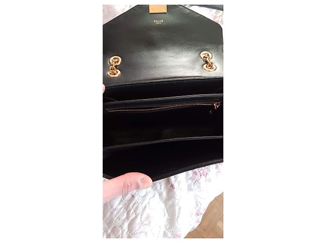 Classic Box Céline Pequena bolsa C em couro de bezerro acolchoado Preto - vista 2