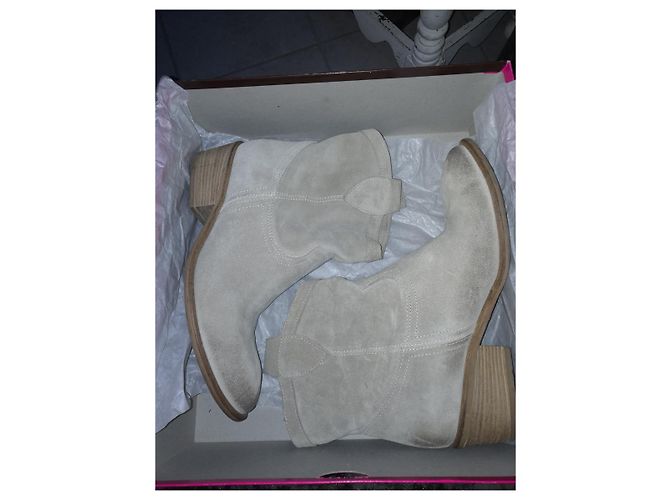 Botines de ante beige MINELLI T 39 - vista 2