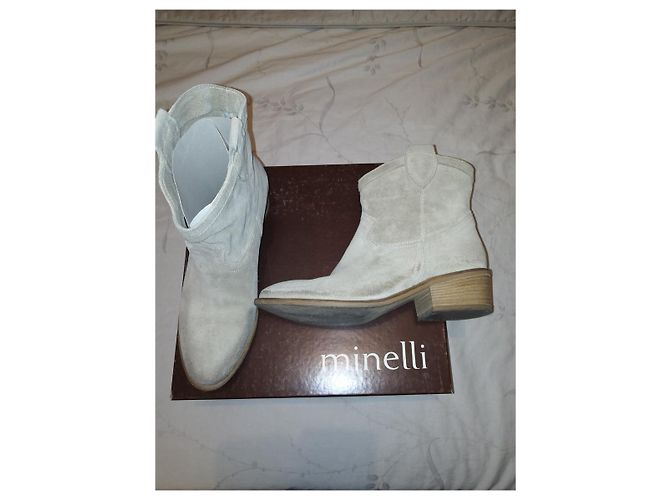 Botines de ante beige MINELLI T 39 - vista 3
