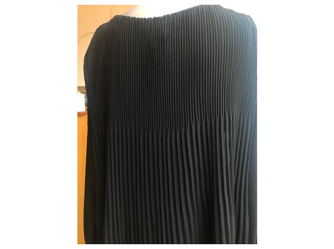 Autre Marque J&L Plissiertes Fließendes Kleid Schwarz - Ansicht 3