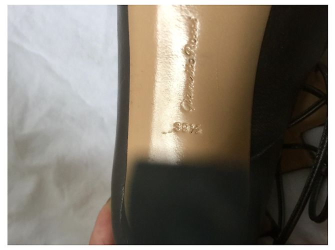 Gianvito Rossi Sandaletten im Gladiator-Stil von Pop Piombe Silber Grau Metallisch - Ansicht 9
