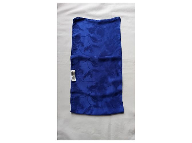Sciarpa di seta Yves Saint Laurent Blu - vista 4