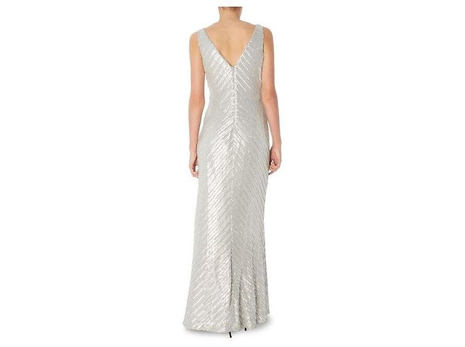 Ralph Lauren Vestido de noite prata Kendalyn - vista 3