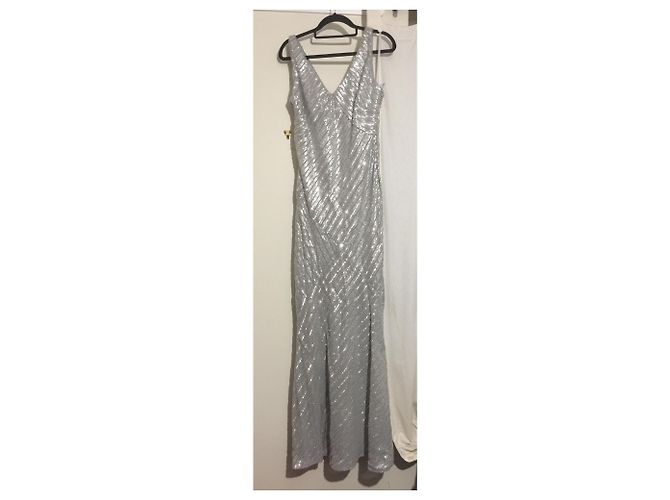 Ralph Lauren Vestido de noite prata Kendalyn - vista 8
