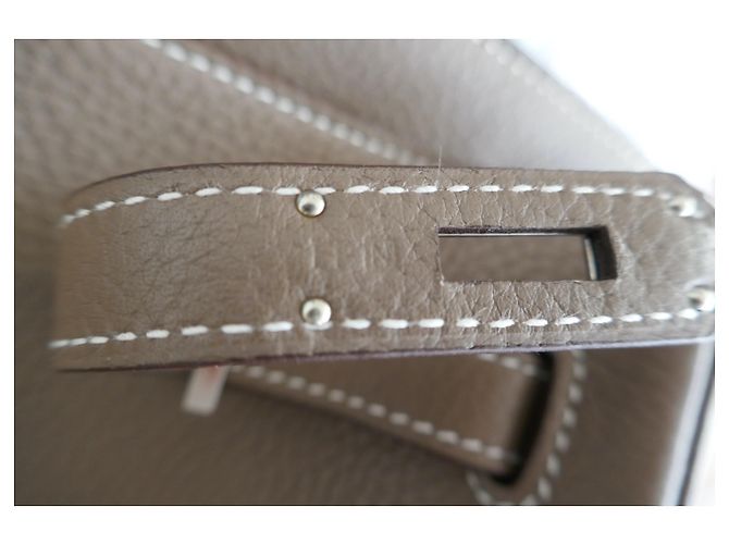 Hermès Birkin 40 étoupe Beige - vista 7