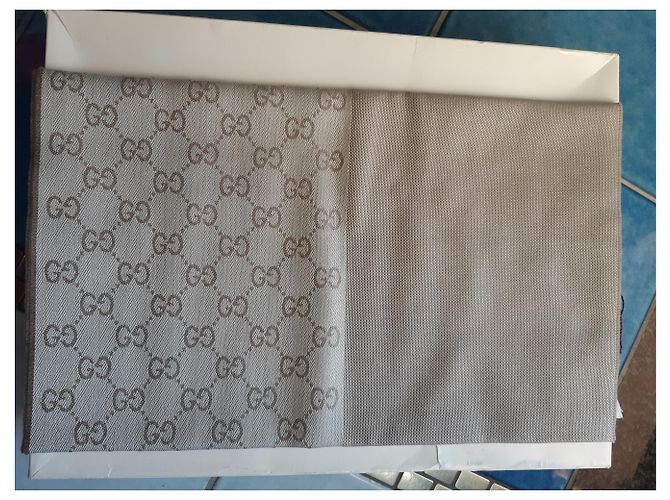 écharpe gucci beige neuf - vue 6