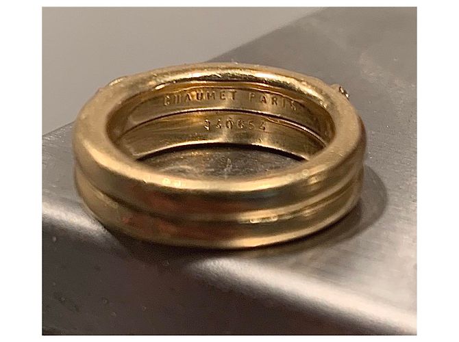 Chaumet 3 Diamantschliff Link Ring Gelbgold Größe 51 Golden - Ansicht 5